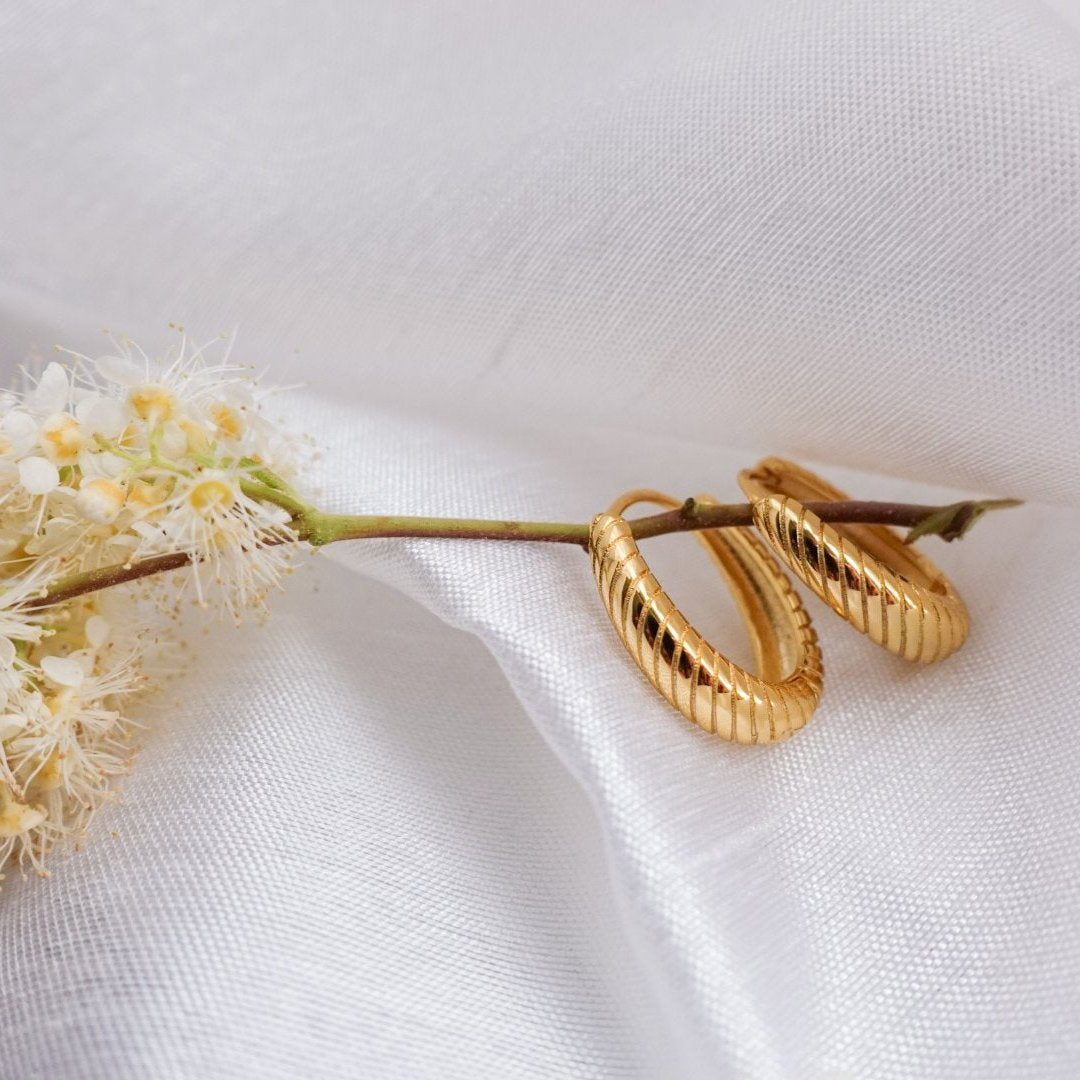 Baguette Hoop Earrings