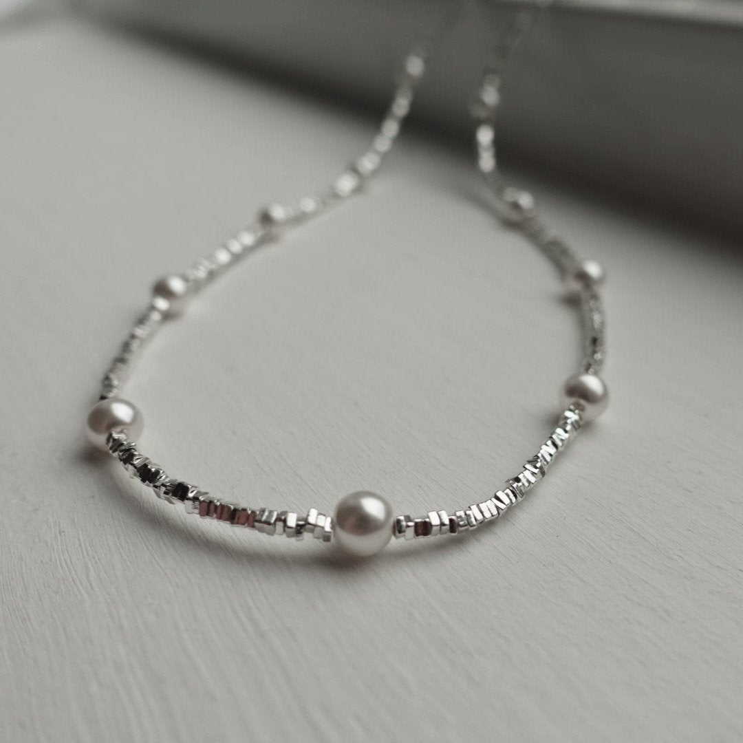 Silver Pearl Necklace