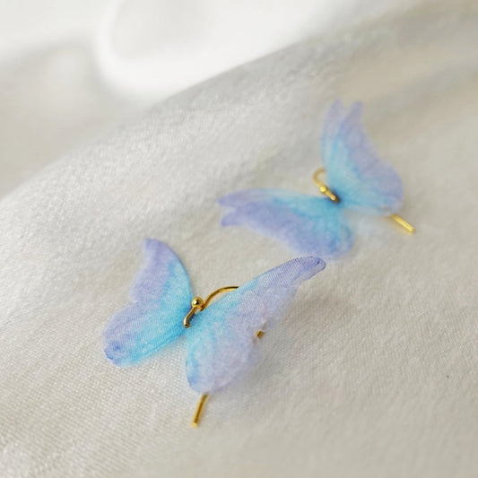 Violet Aura Butterfly Earrings