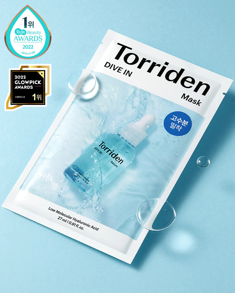 Torriden Low Molecule Hyaluronic Acid Mask 3pcs